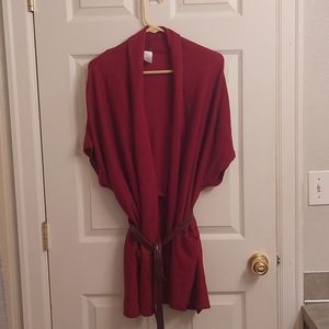 Womans sweater 1X-2X withfaux leather belt